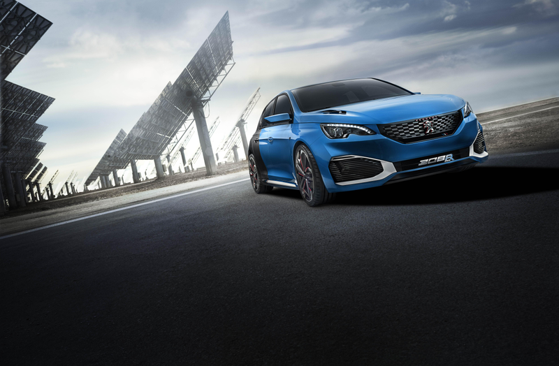 Illustration for article titled Peugeot Really Just Made A 500 HP, AWD Hybrid Hatchback Concept